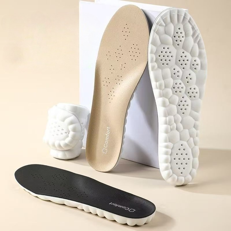 Women'S Shoes High Arch Support - 1Pair Faux Leather Latex Insoles High