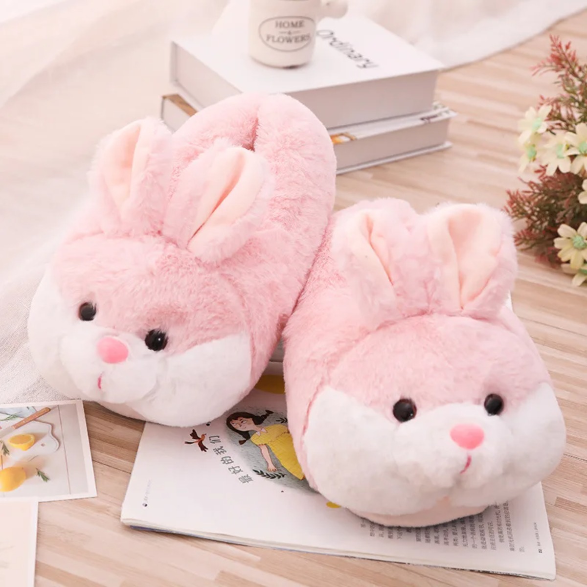 Women Shoes On Sale - Women House Fur Slippers Casual Cute