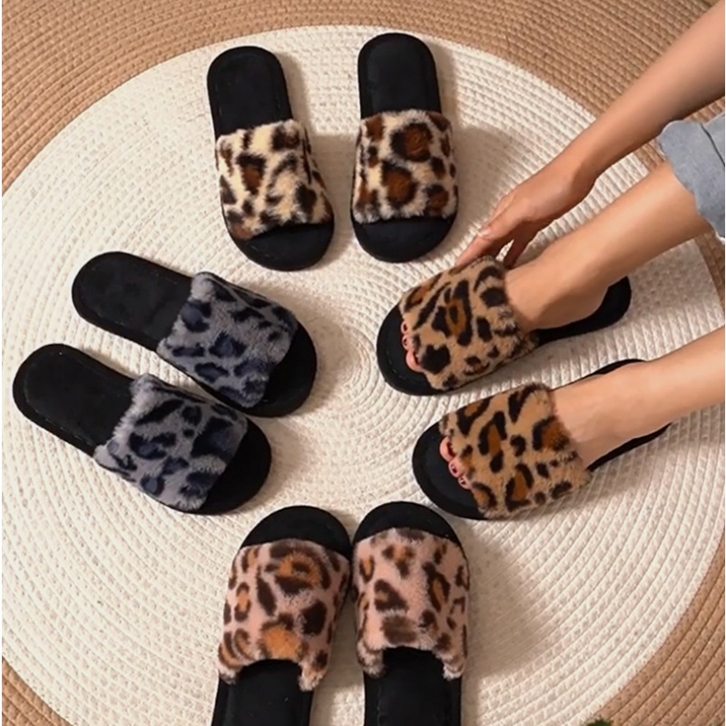 Women Shoes On Sale - 2025 Winter Warm Fluffy Furry Leopard