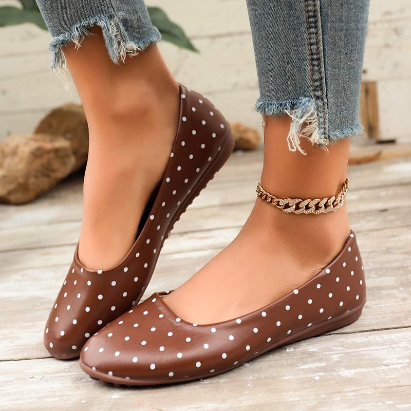 Ladies White Polka Dot Flats R - огляд і ціна Shoes For Women Flats