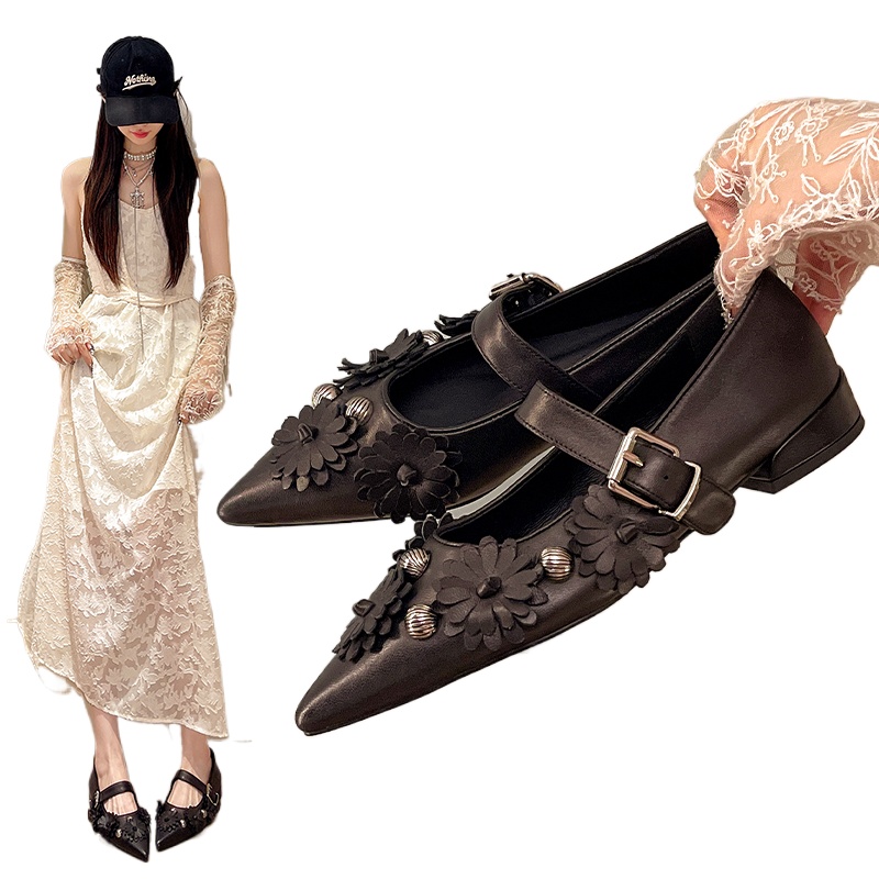 Metal Rivet Buckle Strap Soft  - огляд і ціна Shoes For Women Flats