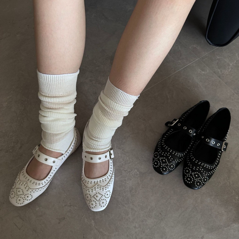 Retro Rivet Buckle Design Flat - огляд і ціна Shoes For Women Flats