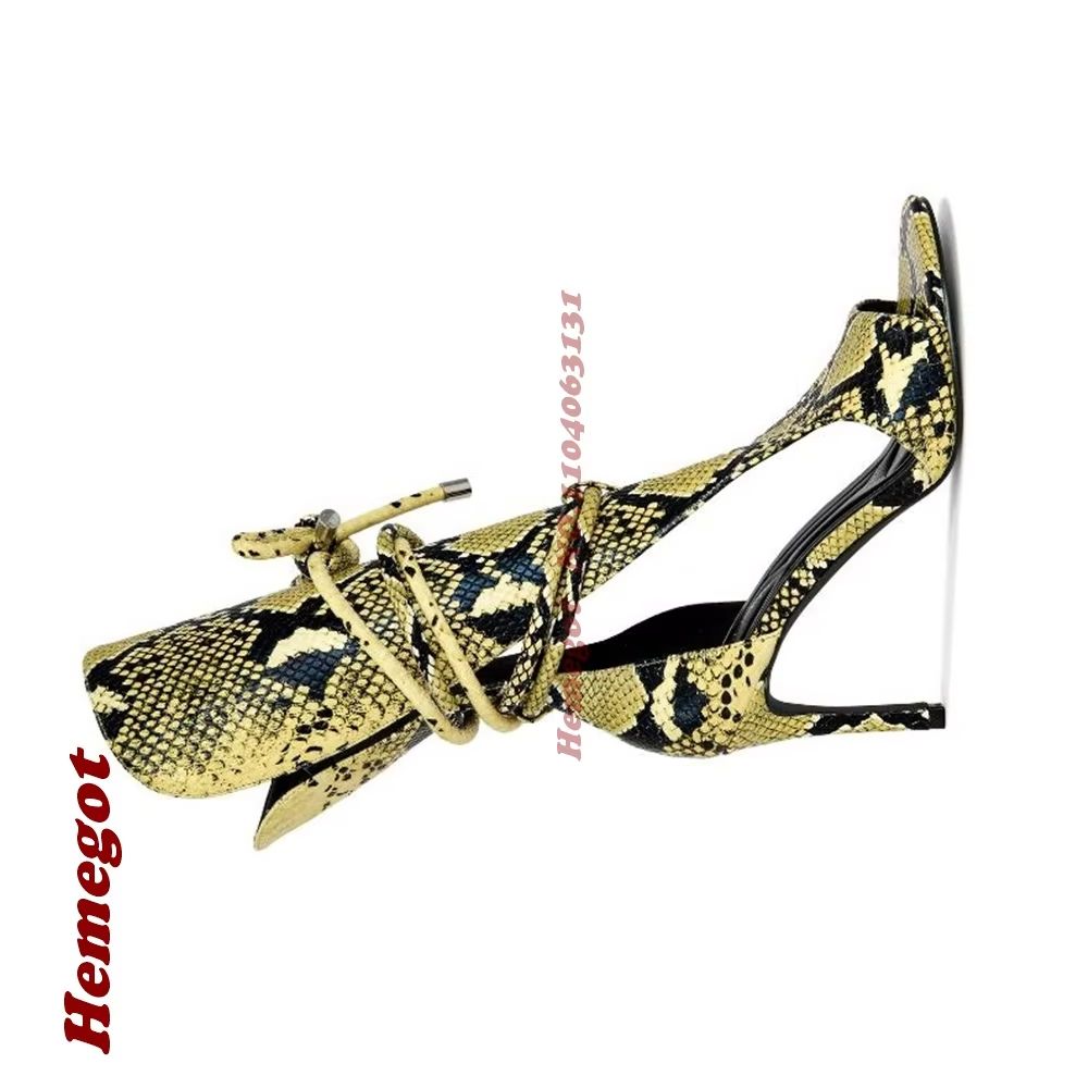 Yellow Snake Print Gladiator S - огляд і ціна Women'S Shoes Yellow