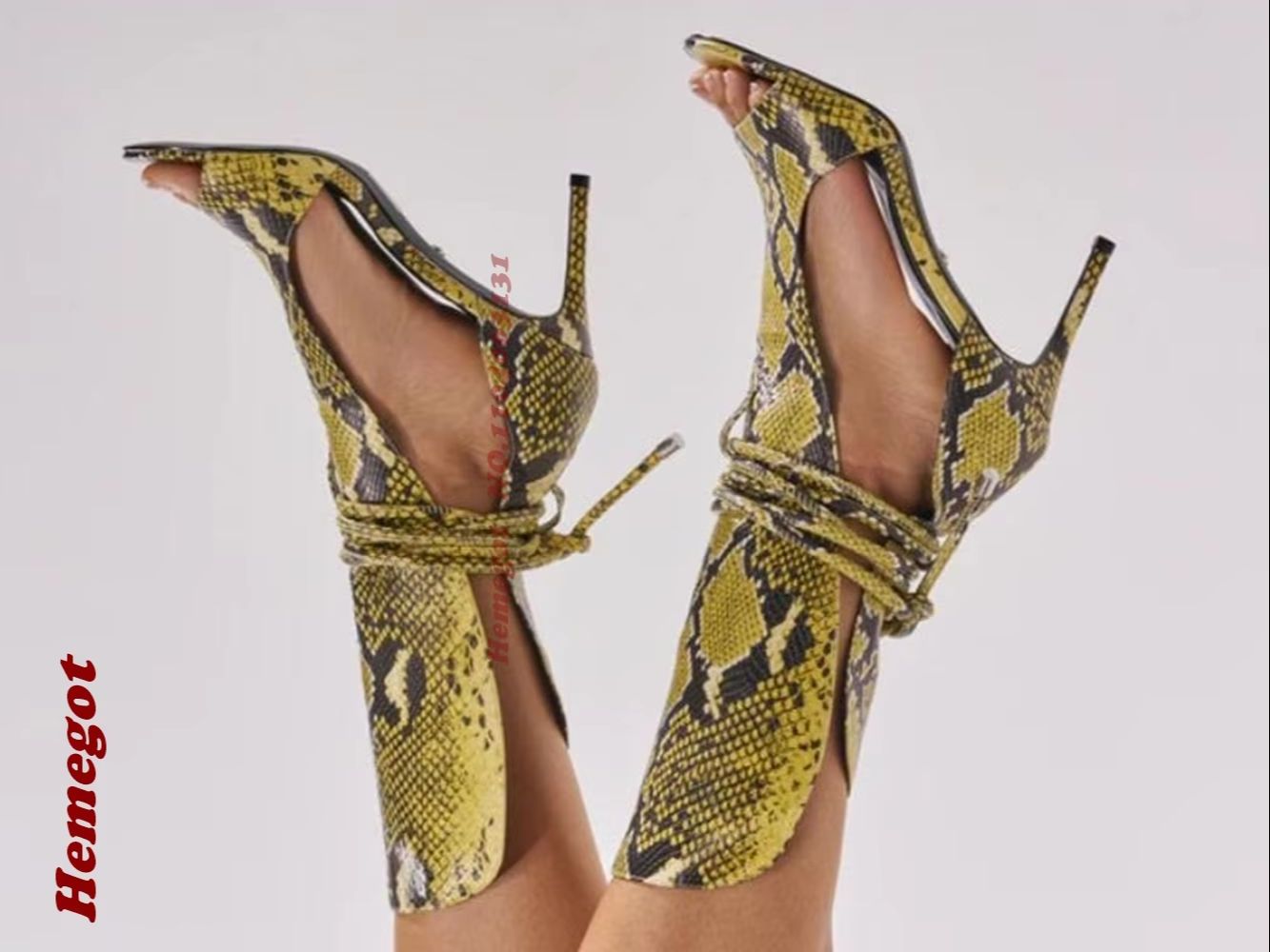 Yellow Snake Print Gladiator S - огляд і ціна Women'S Shoes Yellow