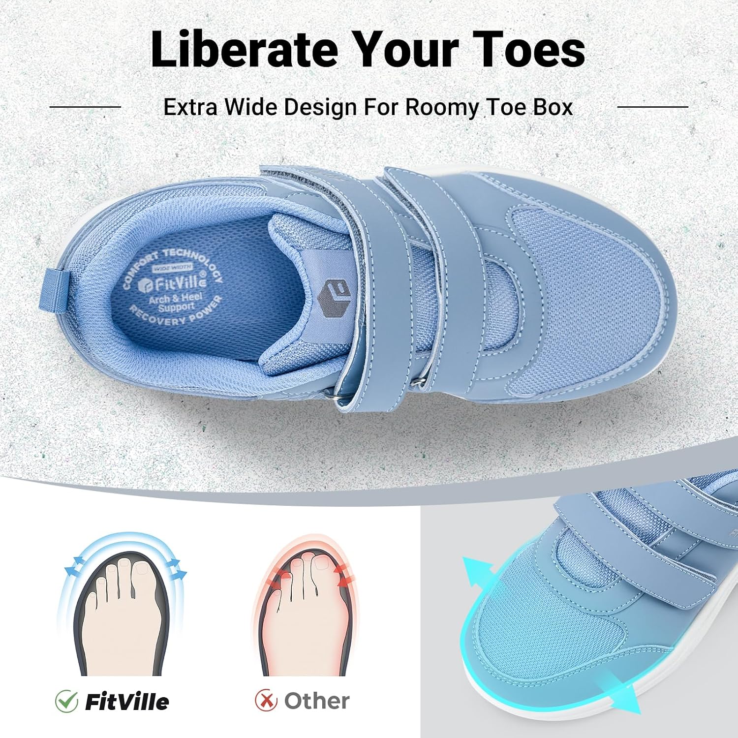 FitVille Women'S Wide Fit Diab - огляд і ціна Women'S Shoes For Wide Feet
