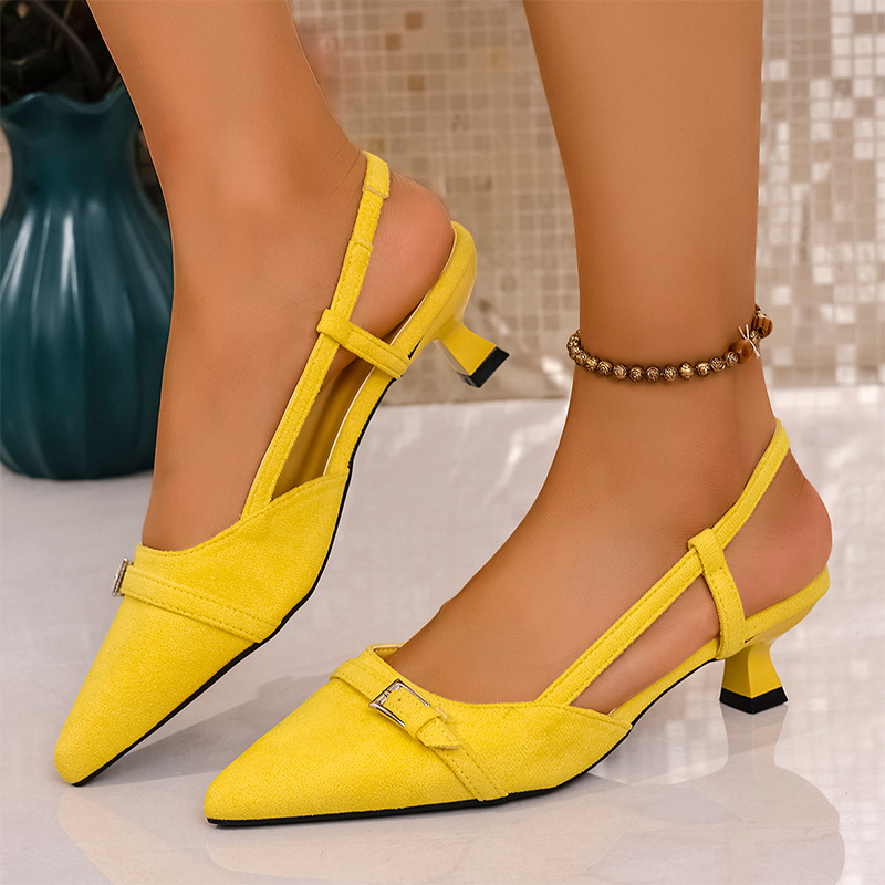 Fashion Yellow High Heels Sand - огляд і ціна Women'S Shoes Yellow