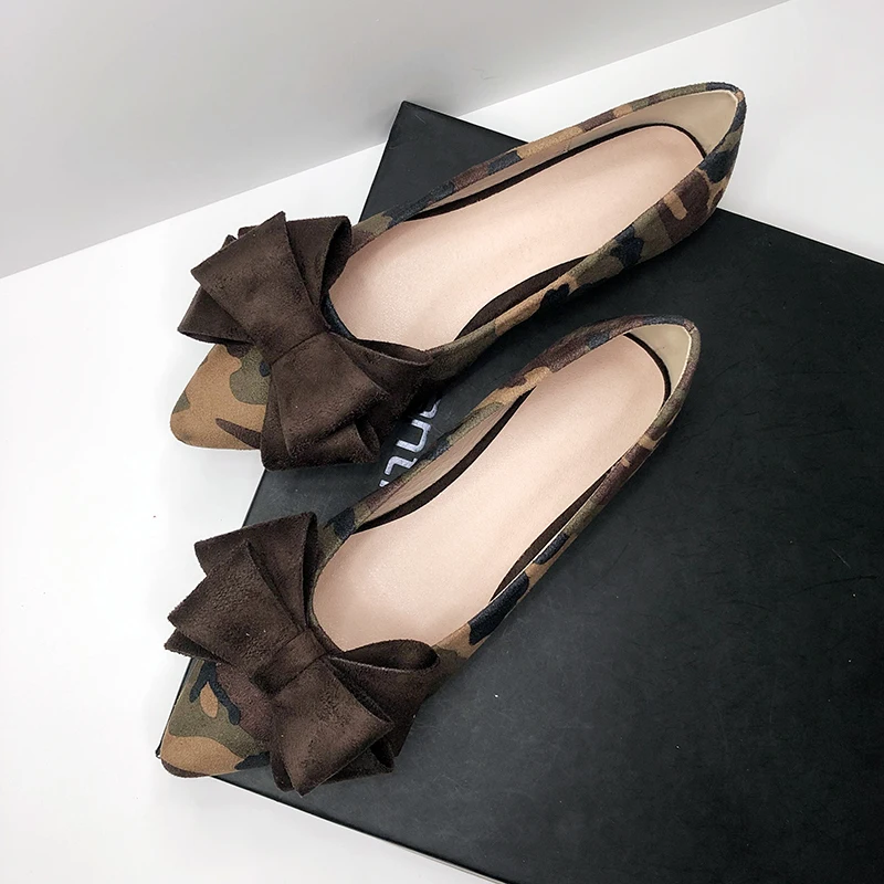 Lady Camouflage Bow Flats For  - огляд і ціна Women'S Shoes For Wide Feet