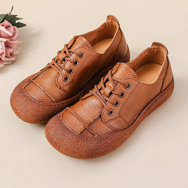 Retro genuine leather shoes fo - огляд і ціна Women'S Shoes For Wide Feet