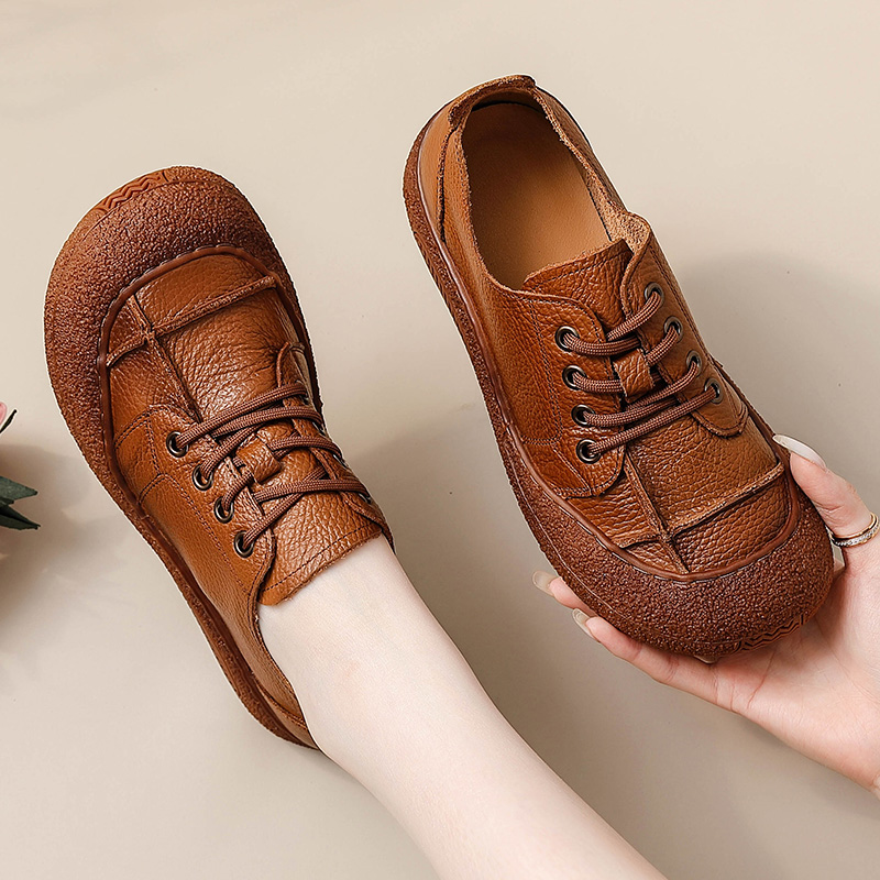 Retro genuine leather shoes fo - огляд і ціна Women'S Shoes For Wide Feet