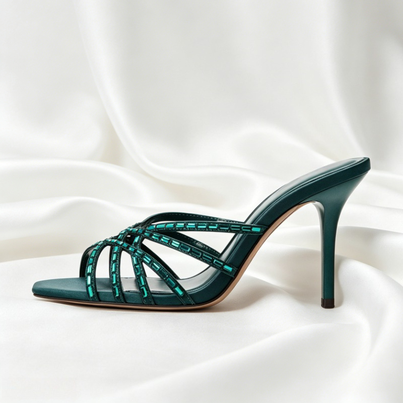 Unique Peacock Blue Crystal De - огляд і ціна Women'S Shoes Navy Blue