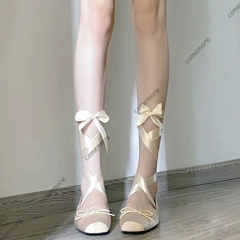Women's Satin Ribbon Tie Balle - огляд і ціна Shoes For Women Flats