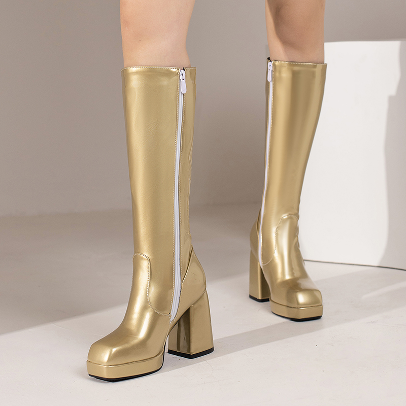 Green Winter Women Platform Kn - огляд і ціна Zip Up Boots Short