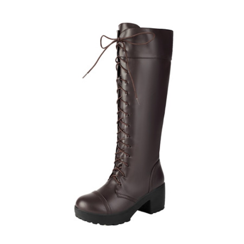 Womens Knee High Lace Up Comba - огляд і ціна Zip Up Boots Short
